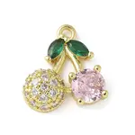 Brass Micro Pave Cubic Zirconia Pendants