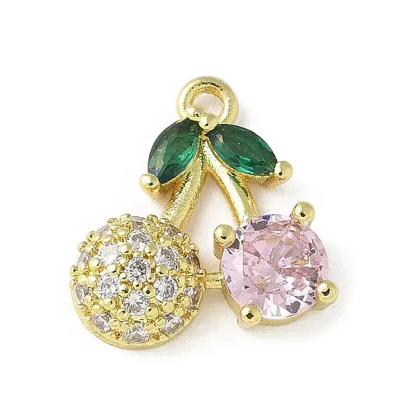 Brass Micro Pave Cubic Zirconia Pendants