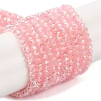 Baking Electroplate Glass Beads Strands