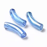 UV Plating Transparent Rainbow Iridescent Acrylic Beads