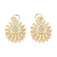 Brass Micro Pave Cubic Zirconia Pendants