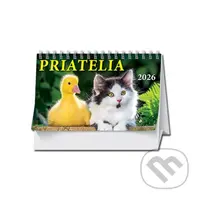 Stolový kalendár Priatelia 2026 (riadkový, slovenské menné kalendárium)