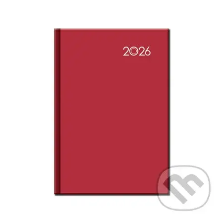 Denný diár FALCON 2026 (červený) (12-mesačný, A5)