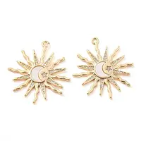 Brass Micro Pave Clear Cubic Zirconia Pendants