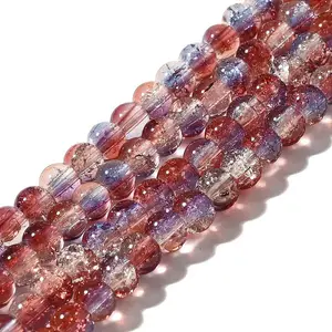 Crackle Glass Beads Strands
