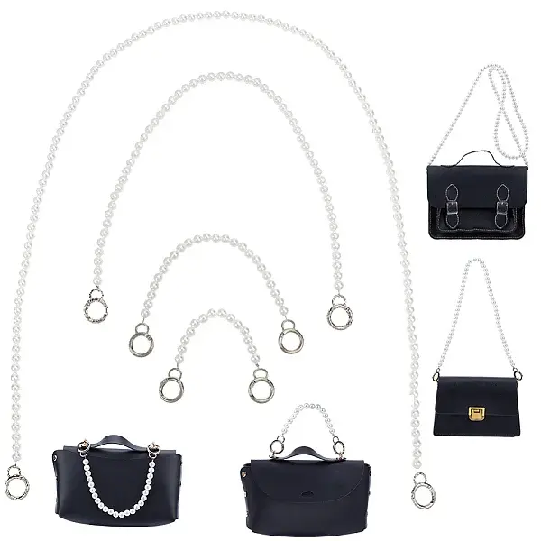 4Pcs 4 Style ABS Pearl Beaded Bag Strap