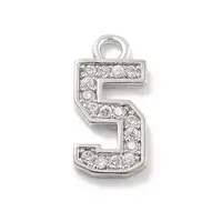 Brass Micro Pave Clear Cubic Zirconia Pendants
