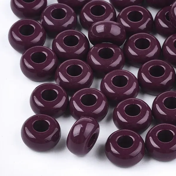 Opaque Acrylic European Beads