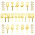 6Pcs 6 Style Acrylic Cake Insert Card Decoration
