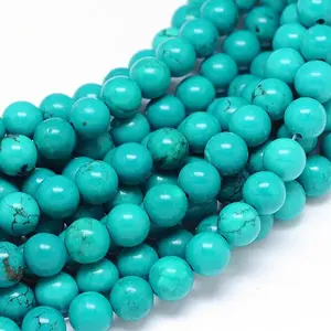 Natural Magnesite Round Bead Strands