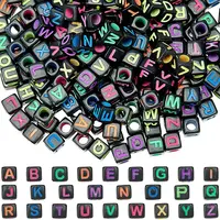 300Pcs Letter Acrylic European Beads