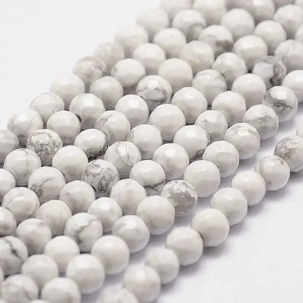 Natural Howlite Beads Strands
