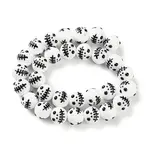 Halloween Themed Baking Paint Glass Beads Strands