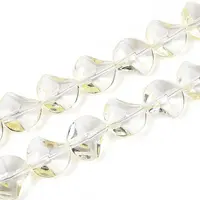 Baking Paint Transparent Glass Beads Strands