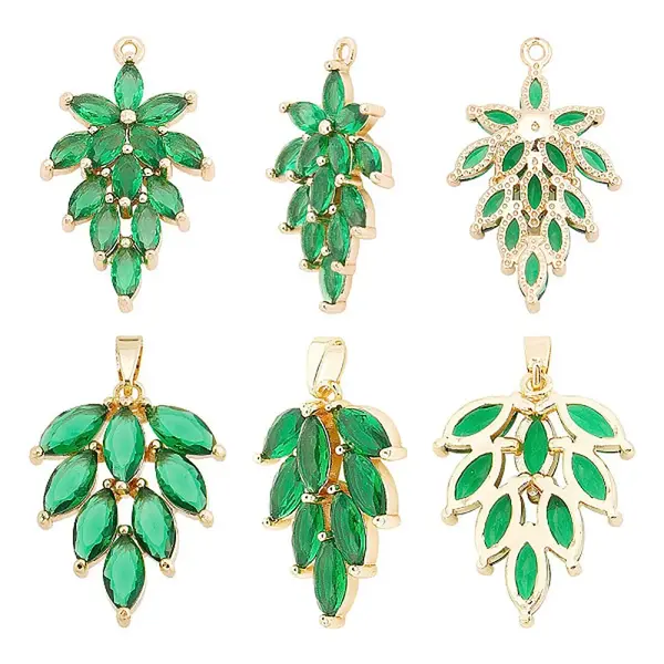 4Pcs 2 Style Brass Pendants