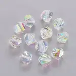 Faceted Electroplate K9 Glass Rhinestone Beads