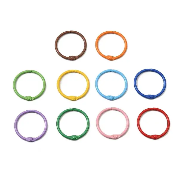 Spray Painted Iron Hinged Binder Rings