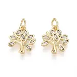 Brass Micro Pave Cubic Zirconia Pendants