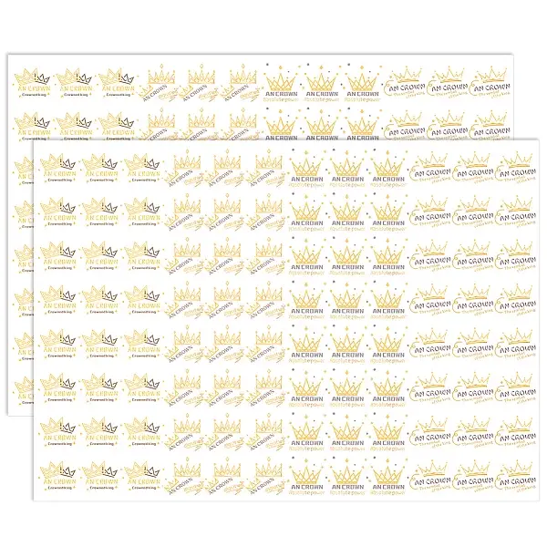 PET Film Crown Pattern Ceramics Clay Water Transfer Paper