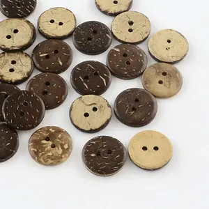 2-Hole Flat Round Coconut Buttons