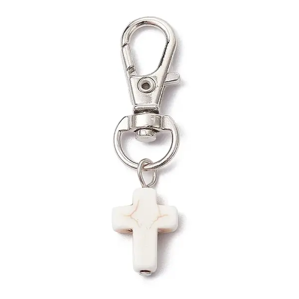 Synthetic Turquoise Cross Pendant Decorations