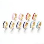 Brass Huggie Hoop Earrings