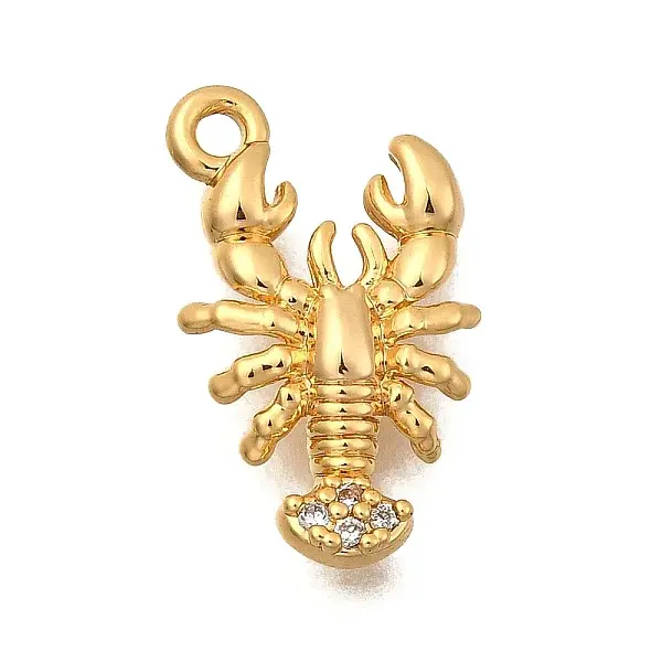 Brass Micro Pave Cubic Zirconia Pendants