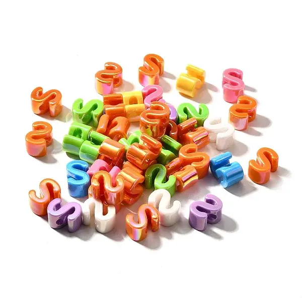 UV Plating Opaque Acrylic European Beads