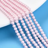 Baking Painted Pearlized Glass Pearl Bead Strands