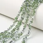 Electroplate Transparent Glass Beads Strands