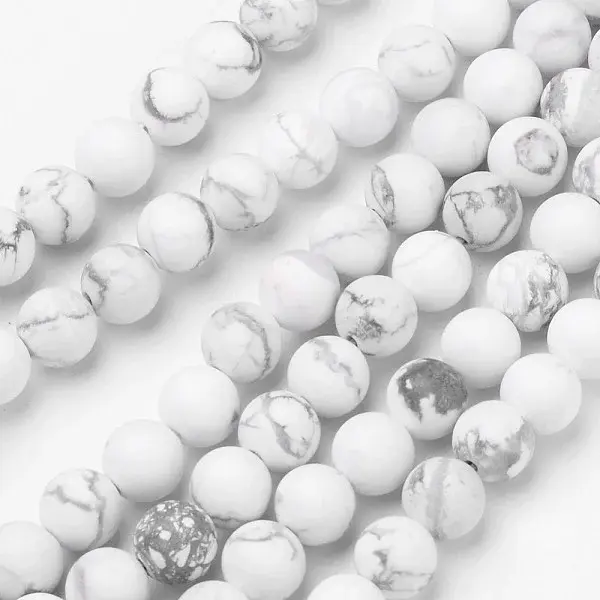 Natural Howlite Beads Strands