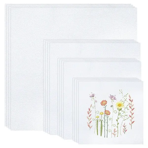 16Pcs 4 Style Punch Embroidery Fabric