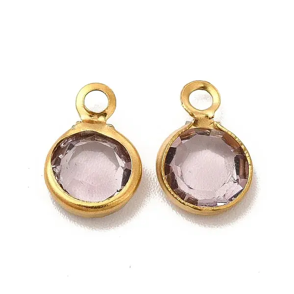 Ion Plating(IP) 304 Stainless Steel with Glass Charms