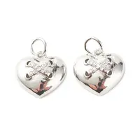 Brass Micro Pave Clear Cubic Zirconia Pendants