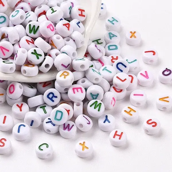 Opaque White Acrylic Beads