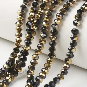 Electroplate Opaque Glass Beads Strands