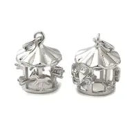 Brass Micro Pave Clear Cubic Zirconia Pendants