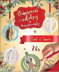 3D Omalovánky Sova a sob (Vánoční ozdoby a Omalovánky)