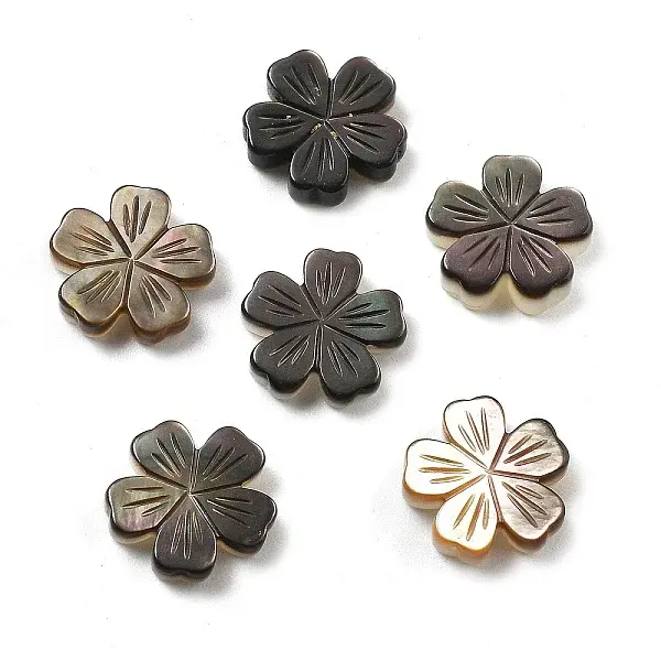 Natural Black Shell Carved Beads