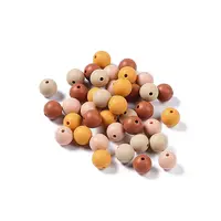 Round Food Grade Eco-Friendly Silicone Focal Beads