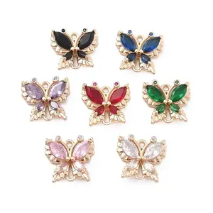 Brass Glass Connector Charms