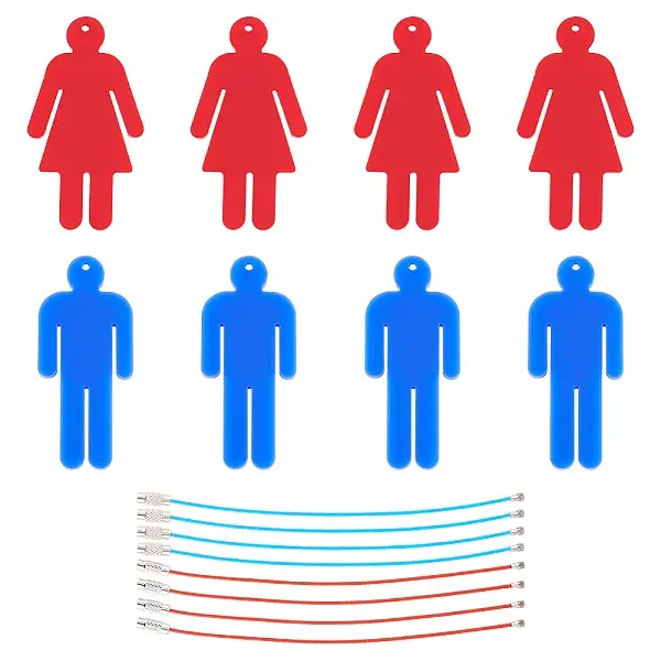 8Pcs Acrylic Gender Signs
