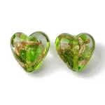 Handmade Gold Sand Lampwork Beads