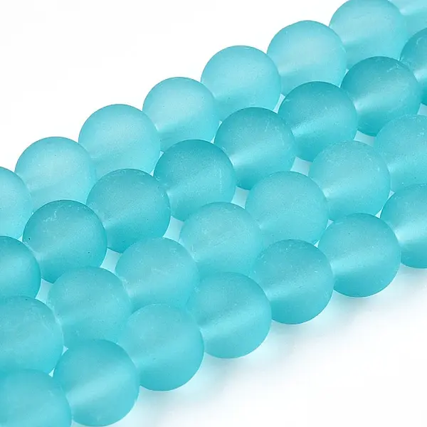 Baking Painted Transparent Glass Bead Strands