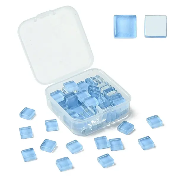 60Pcs Transparent Glass Cabochons