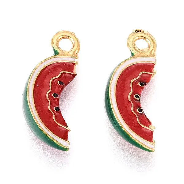 Fruit Alloy Enamel Pendants