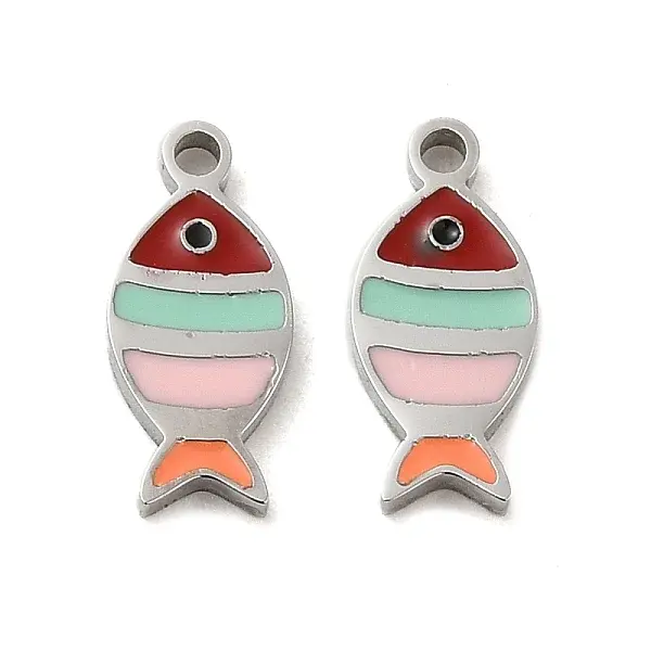 304 Stainless Steel Enamel Charms