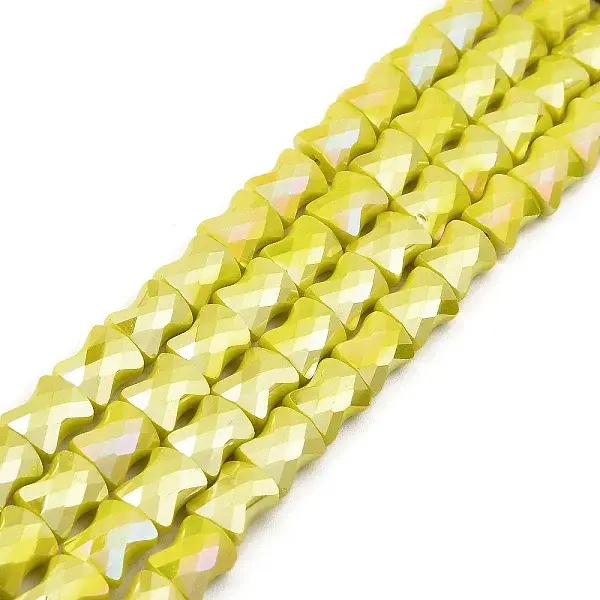 AB Color Plate Glass Beads Strands
