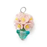 Glass Seed Beaded Flowerpot Pendants