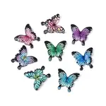 Butterfly Theme Printed Transparent Resin Cabochons